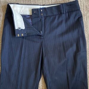 J. Crew Super 120’s City Fit 100% Wool Pinstripe Navy Straight Leg Trouser Pants